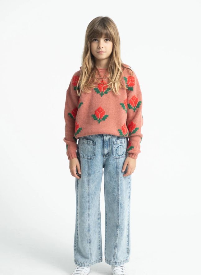 Pull Fleuri | Rose