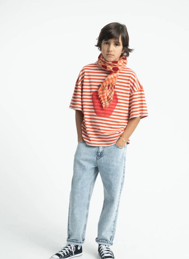 T-shirt Rayé The Lunch Club | Orange