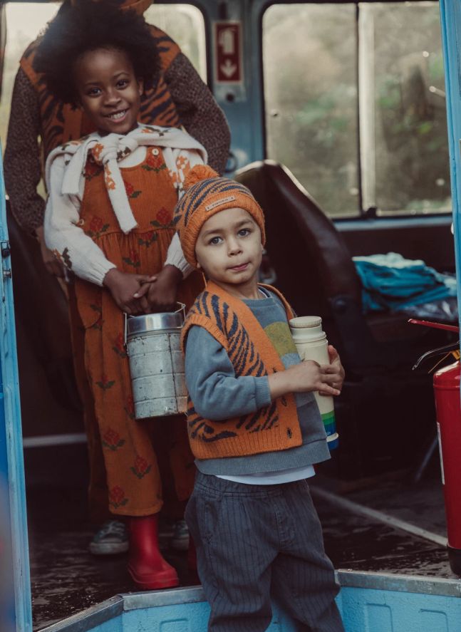 Gilet Sans Manches Zèbre | Orange