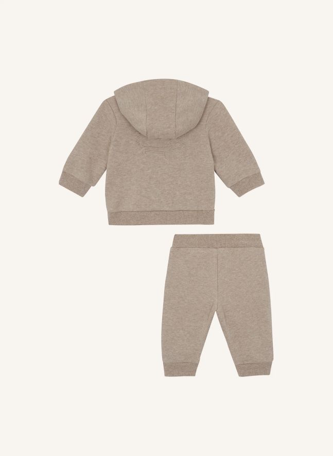 Chiné Hooded Sweatshirt and Jogger Set | Mocha