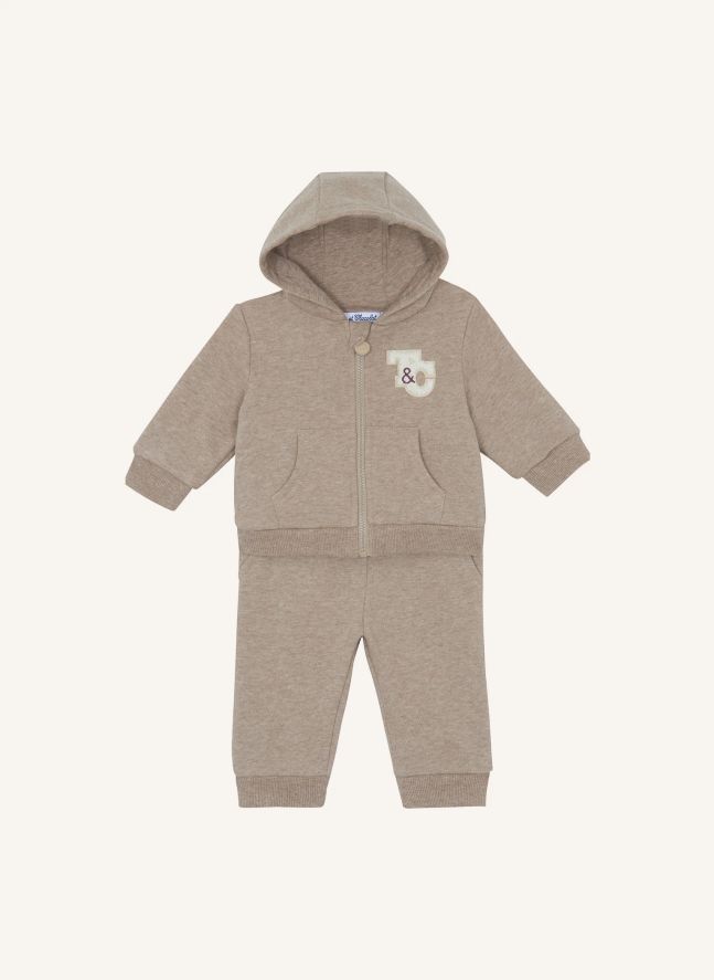 Chiné Hooded Sweatshirt and Jogger Set | Mocha