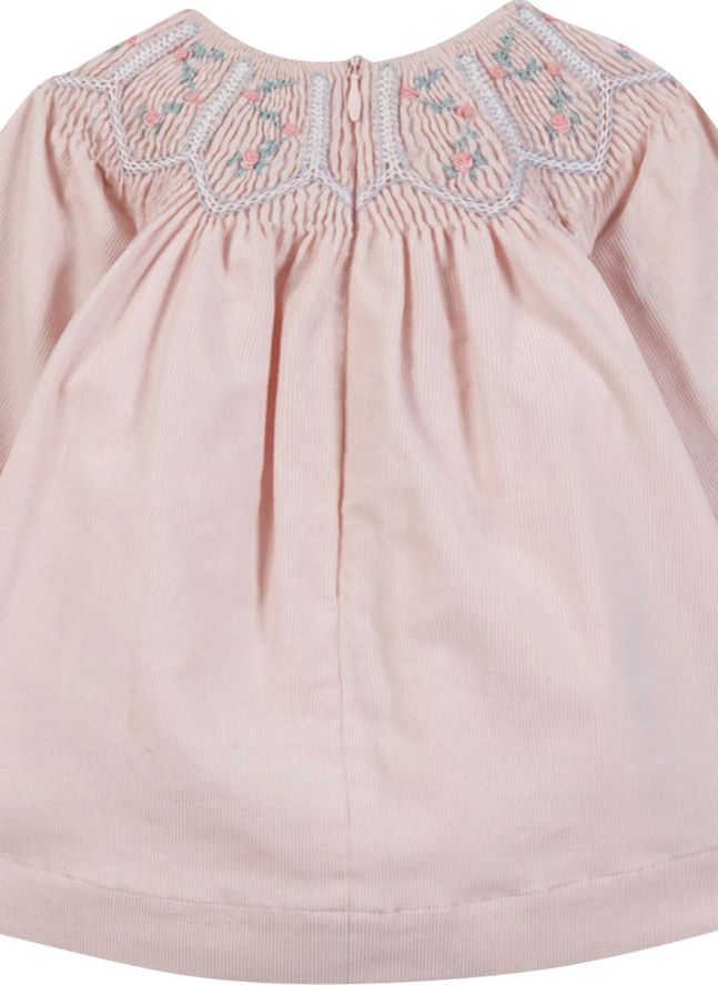 Vestido bordado con flores | Rosa