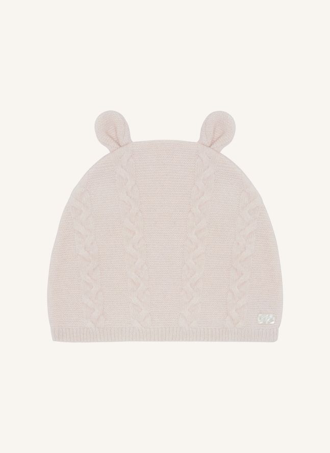 Bonnet Torsadé Oreilles Laine | Rose