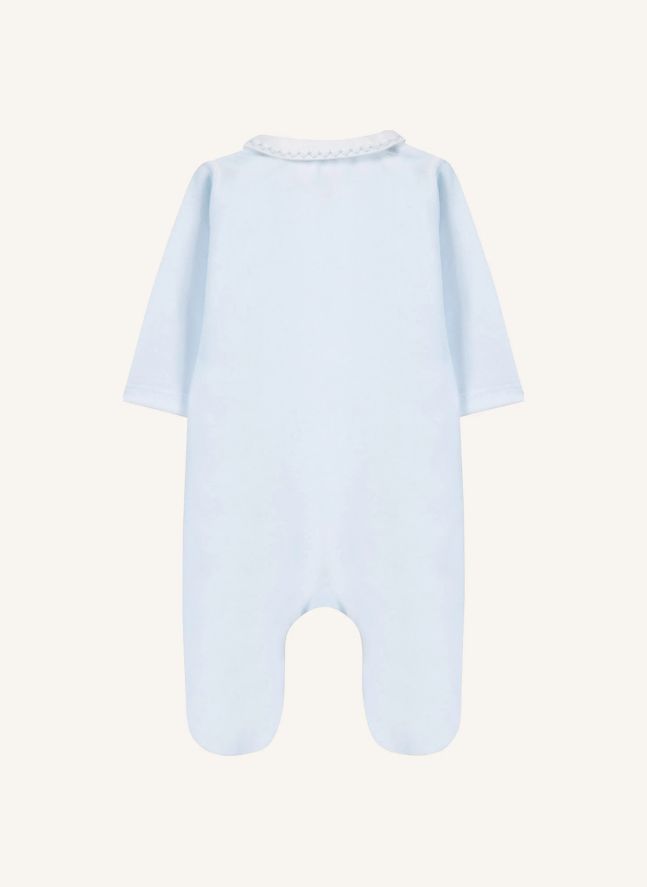 Polo-collar pyjamas | Light blue