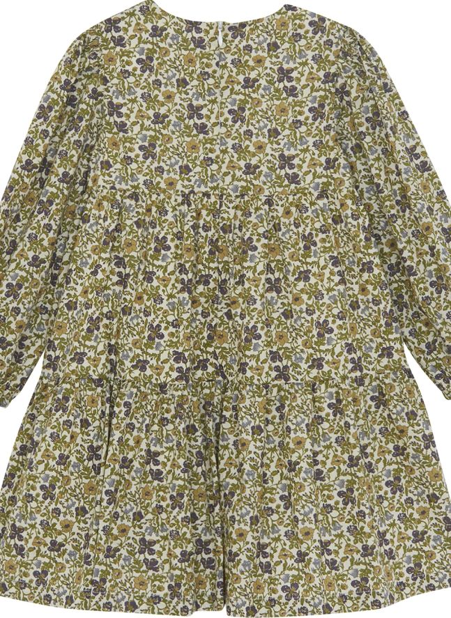 Robe Smockée Fleurie | Vert