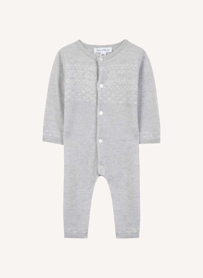 Wool Teddy Jumpsuit | Heather grey