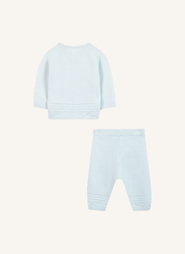 Wool Sweater and Trouser Set | Light blue