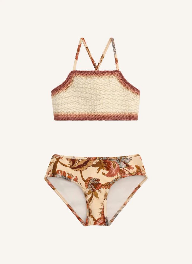 Bañador de crochet floral | Crema