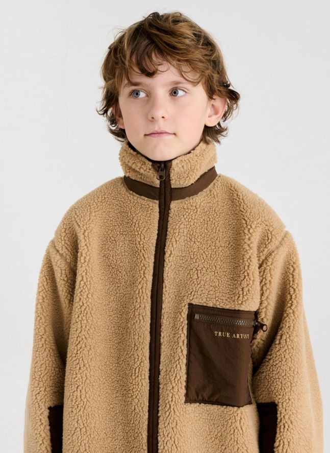 Veste Façon Sherpa Réversible N°3 | Marron