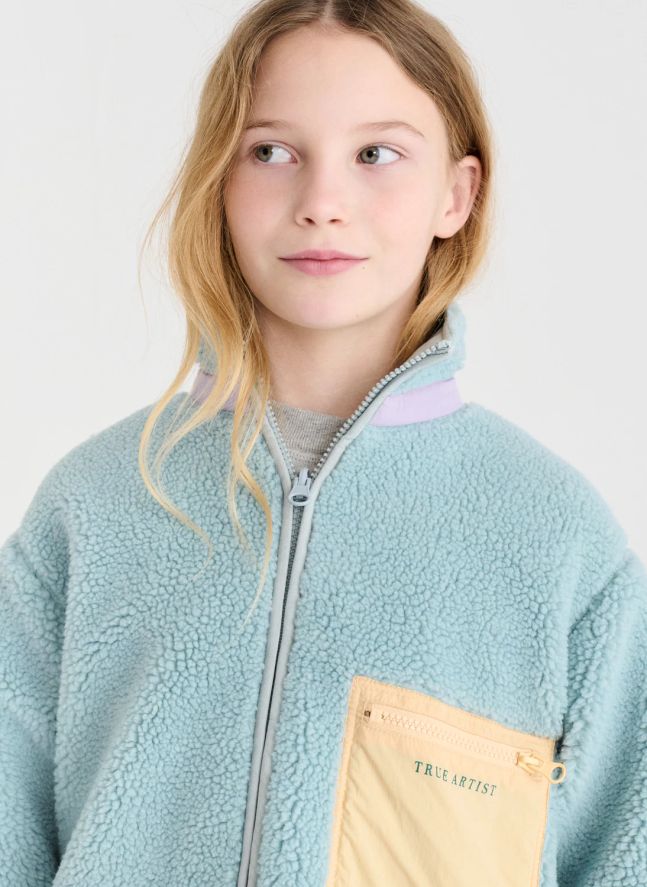 Veste Façon Sherpa Réversible N°3 | Bleu