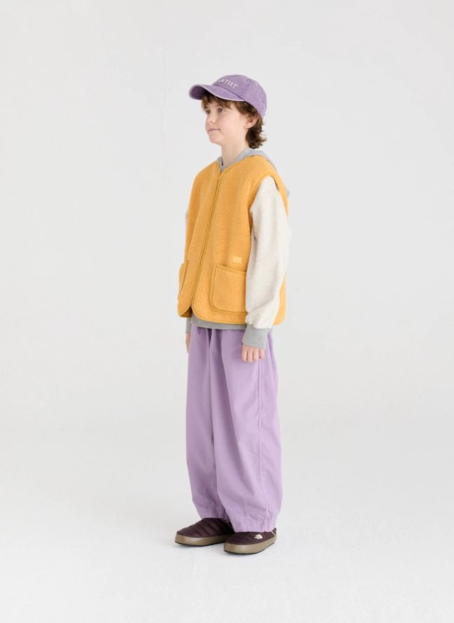 Veste Sans Manches Façon Sherpa N°6 | Jaune