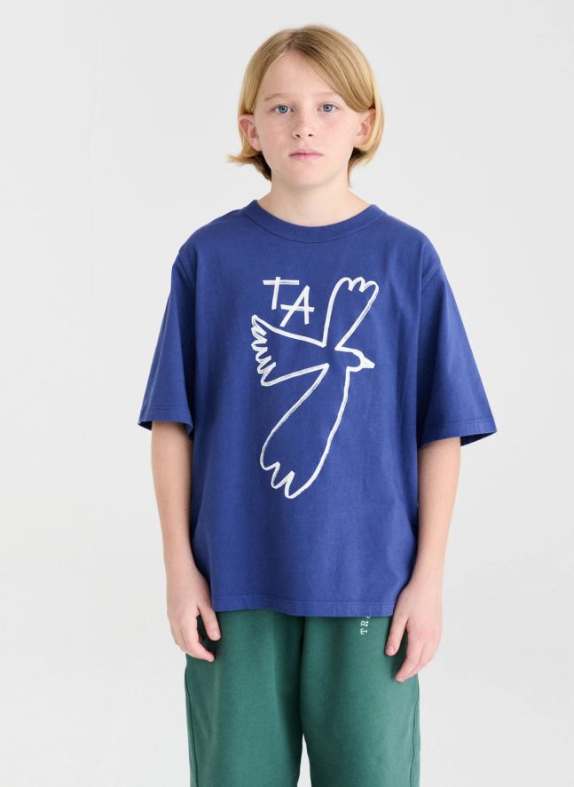 T-shirt N°5 Coton Bio | Bleu marine