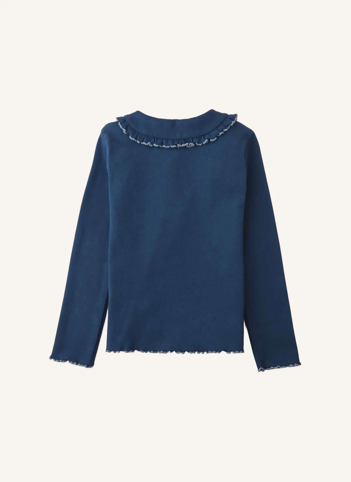 T-shirt Côtelé Geraldine | Bleu- Image produit n°5