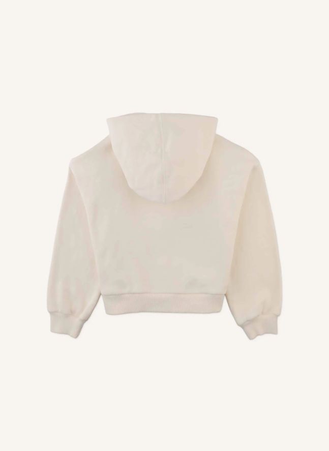 Sweat Capuche Brodé Isabela | Ecru