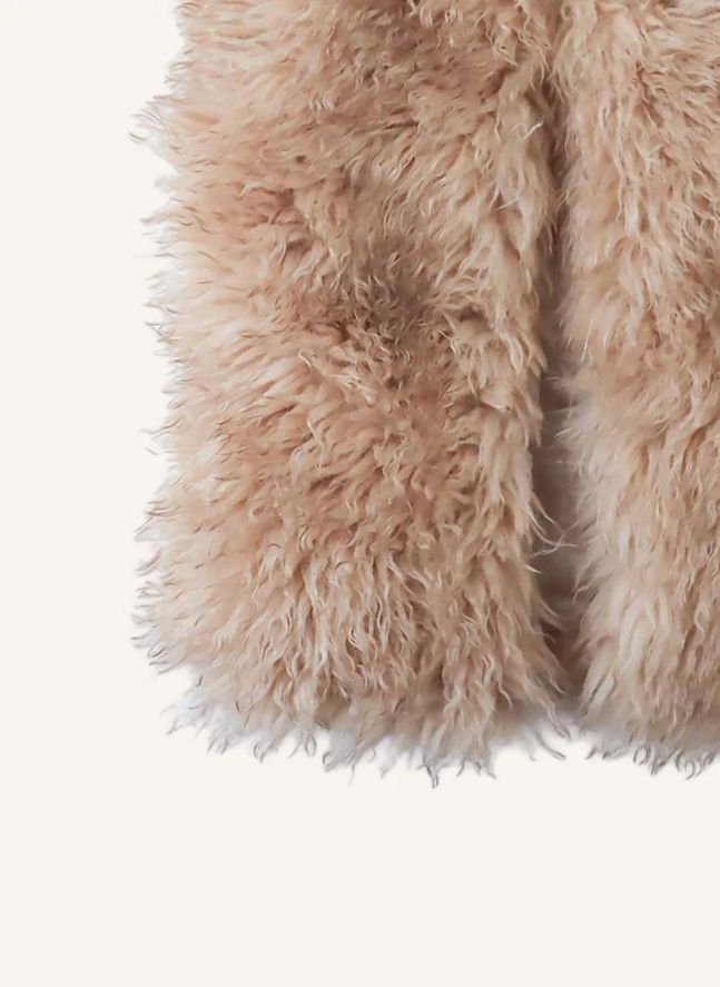 Veste Sans Manches Façon Fourrure Thomasina | Beige