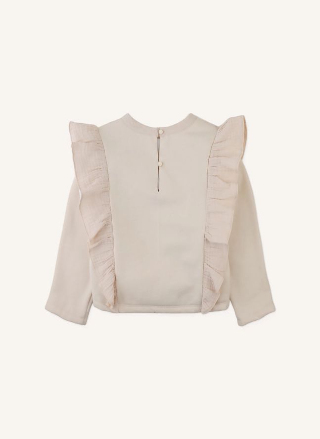 Sweat Volants Rosamund | Beige