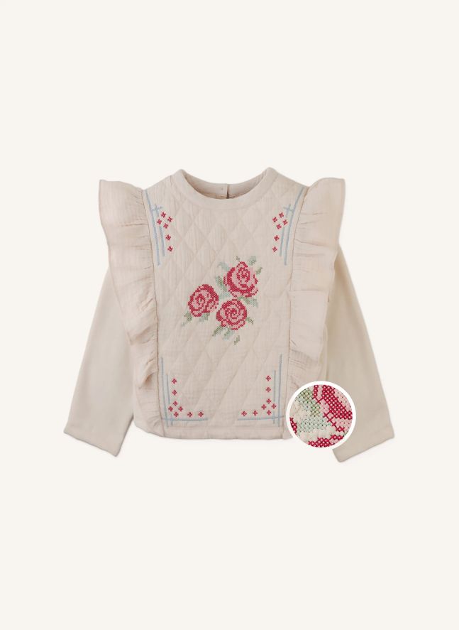 Sweat Volants Rosamund | Beige