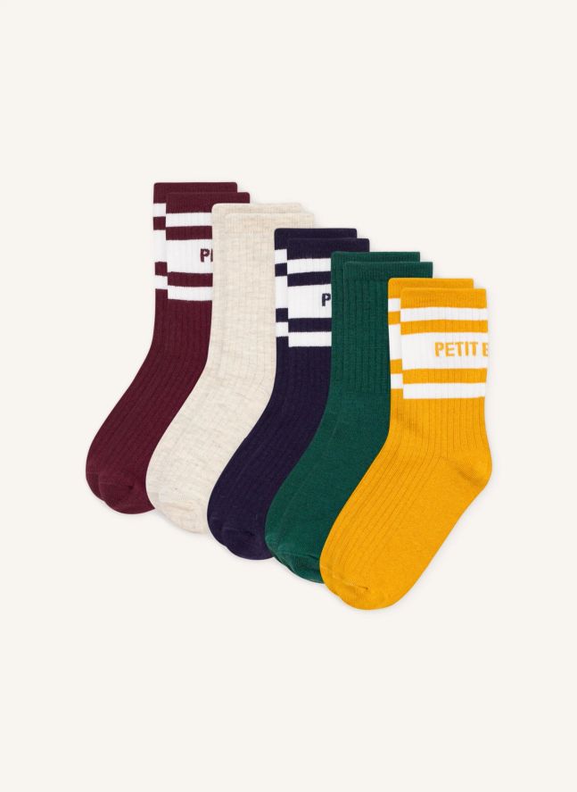 Lot de 5 Paires de Chaussettes Petit Bateau | Bordeaux