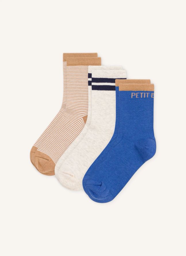 Lot de 3 Paires de Chaussettes Petit Bateau | Bleu