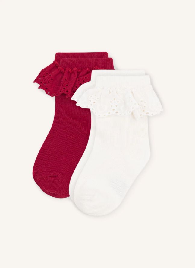 Lot de 2 Paires de Chaussettes Volants | Rouge