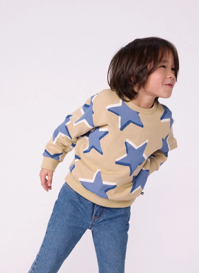Sweat Etoiles Coton Bio | Beige