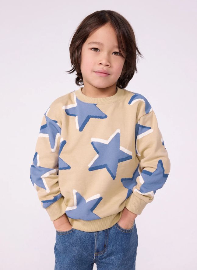 Sweat Etoiles Coton Bio | Beige