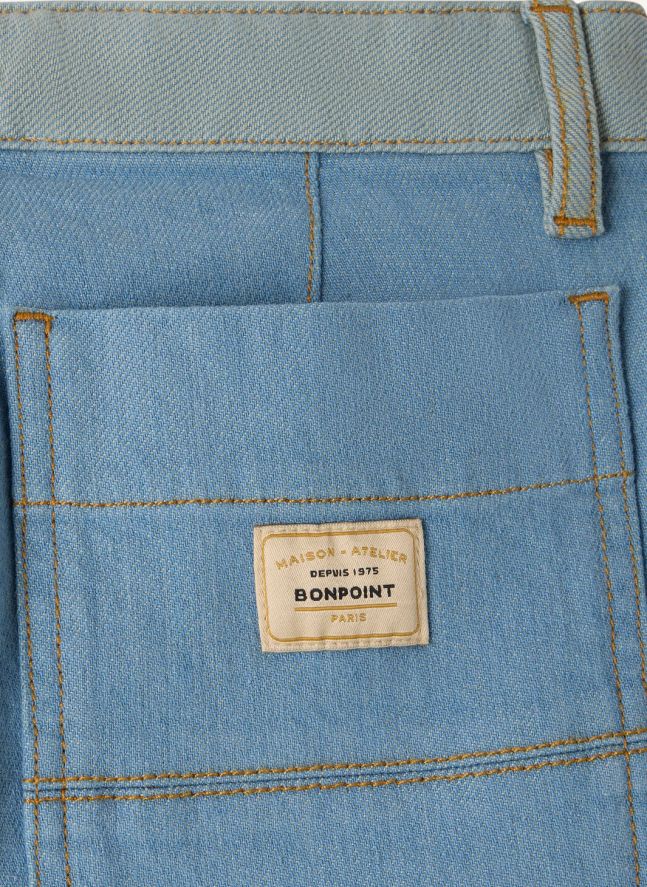 Pantalon Gael Coton Bio | Bleu Clair