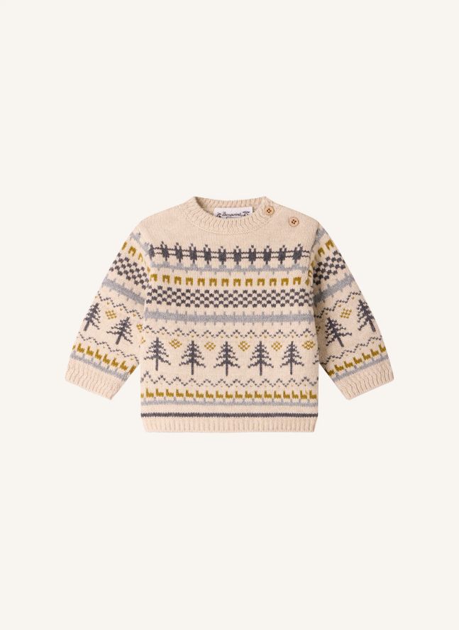 Pull Chiné Dalmire Jacquard Hivernal Laine | Ficelle