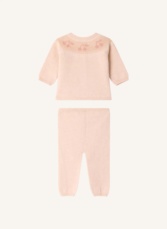 Ensemble Cardigan et Pantalon Jenny Laine | Rose pâle