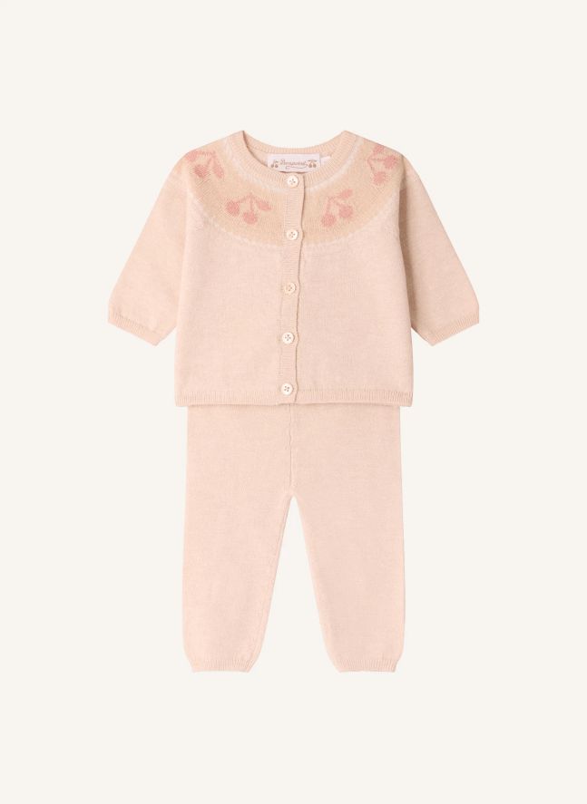 Ensemble Cardigan et Pantalon Jenny Laine | Rose pâle