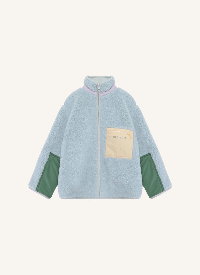 Veste Façon Sherpa Réversible N°3 | Bleu