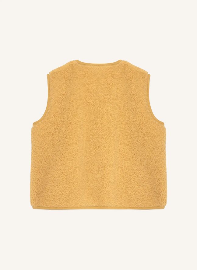 Veste Sans Manches Façon Sherpa N°6 | Jaune