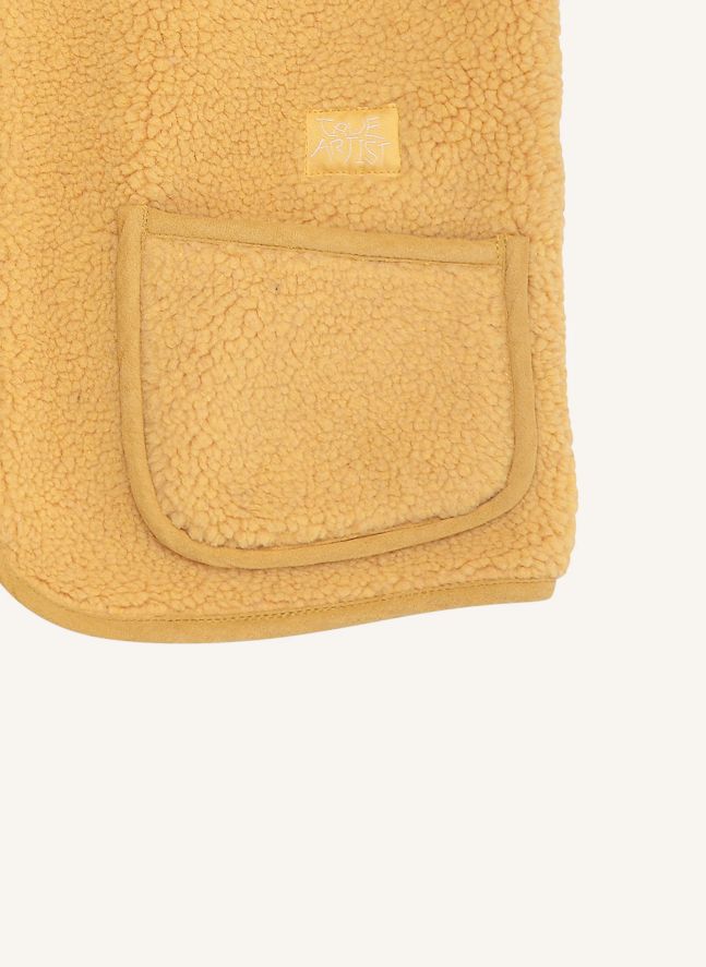 Veste Sans Manches Façon Sherpa N°6 | Jaune