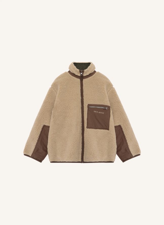 Veste Façon Sherpa Réversible N°3 | Marron