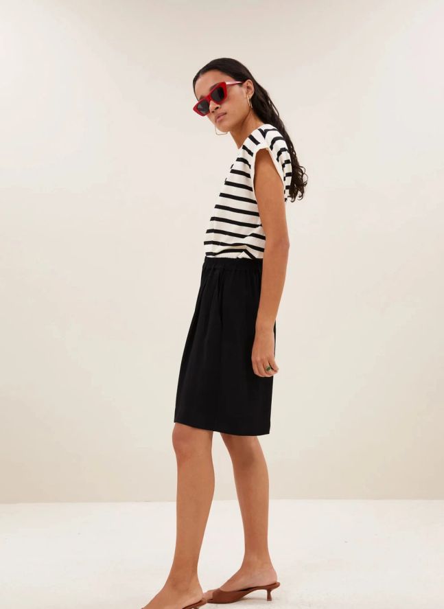 Top Rayures Tobi Coton Bio | Ecru