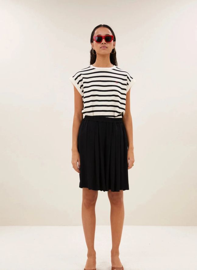 Top Rayures Tobi Coton Bio | Ecru