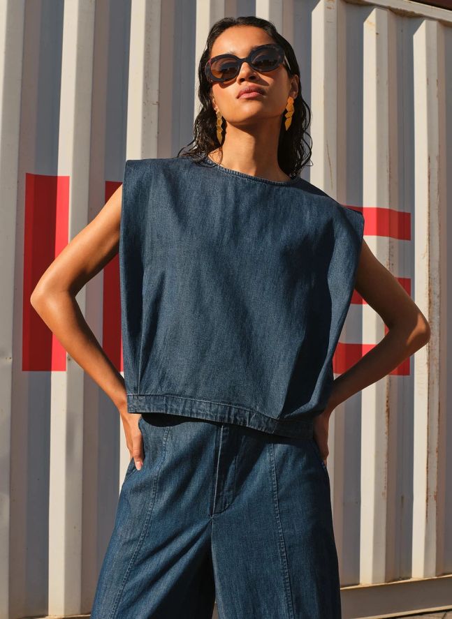 Top Ginza Denim | Bleu marine