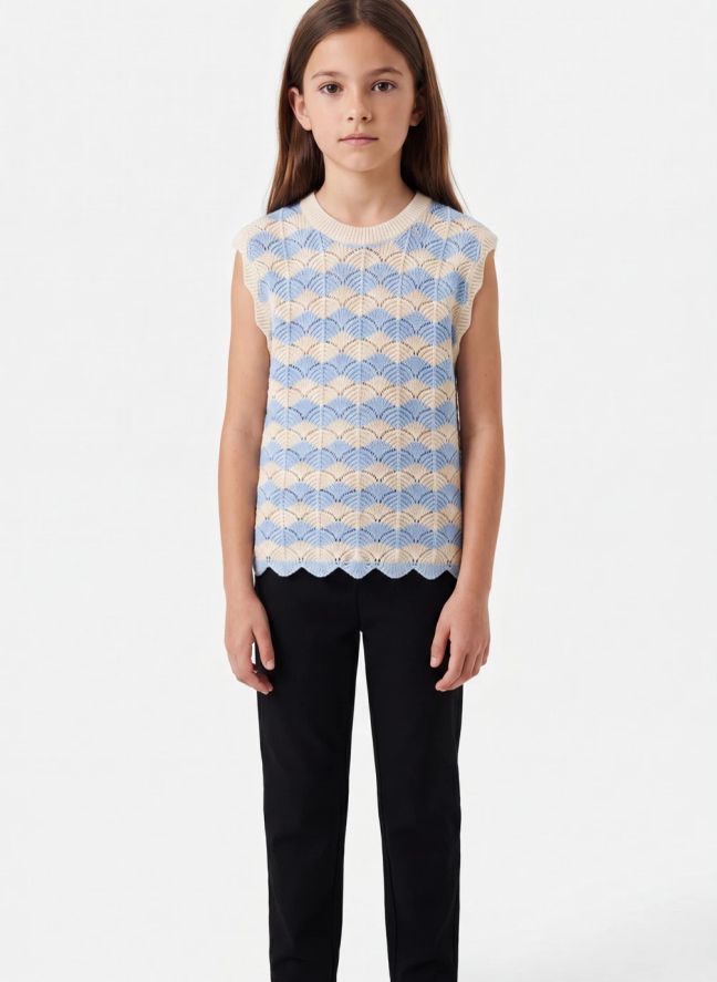 Top Maille Aster | Bleu