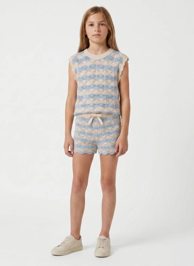 Top Maille Aster | Bleu