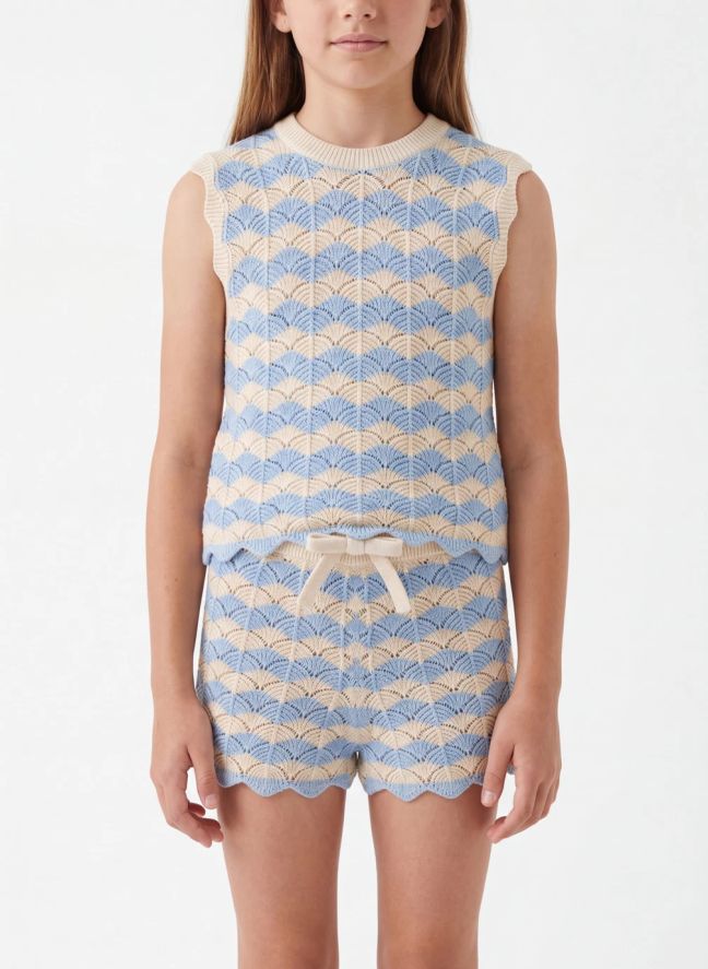 Top Maille Aster | Bleu