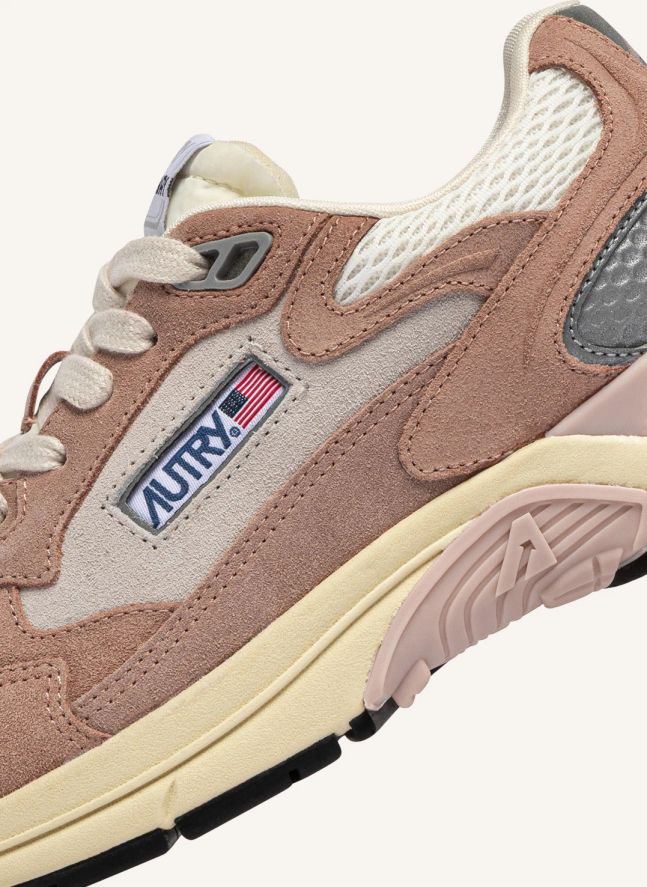 Baskets Hyperway Low Suède | Rose poudré