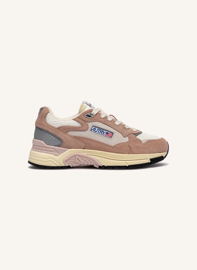 Baskets Hyperway Low Suède | Rose poudré