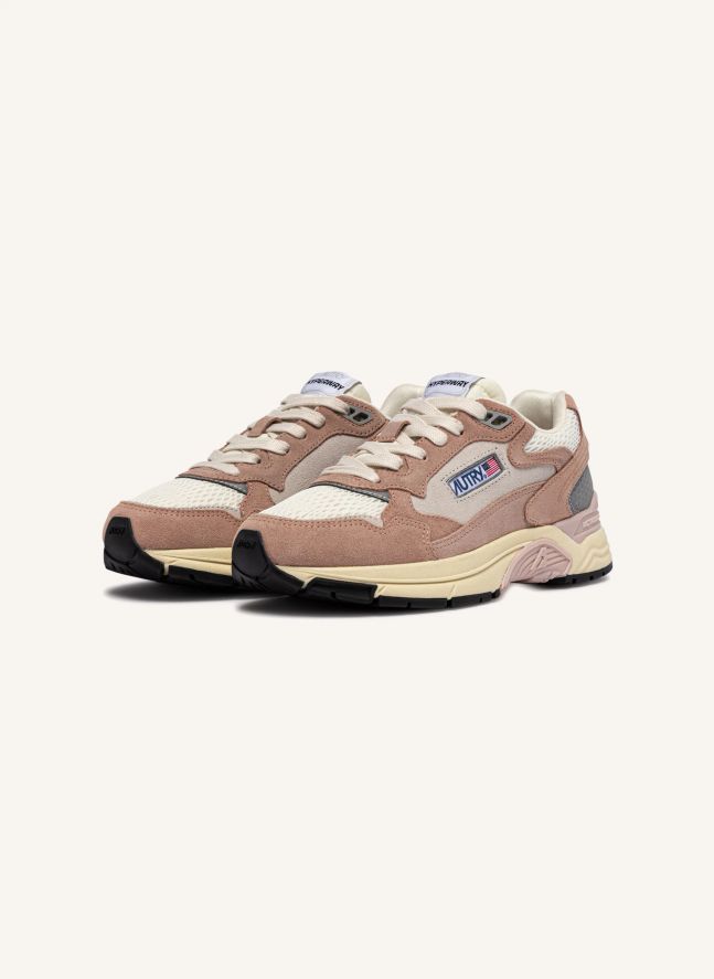 Baskets Hyperway Low Suède | Rose poudré