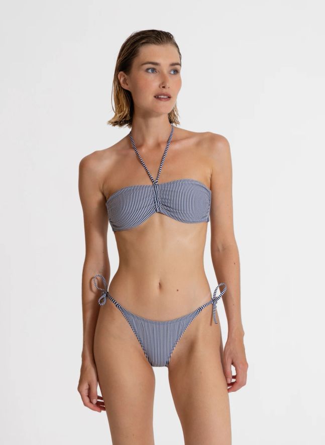 Haut de Maillot Abbie Rayé | Bleu marine