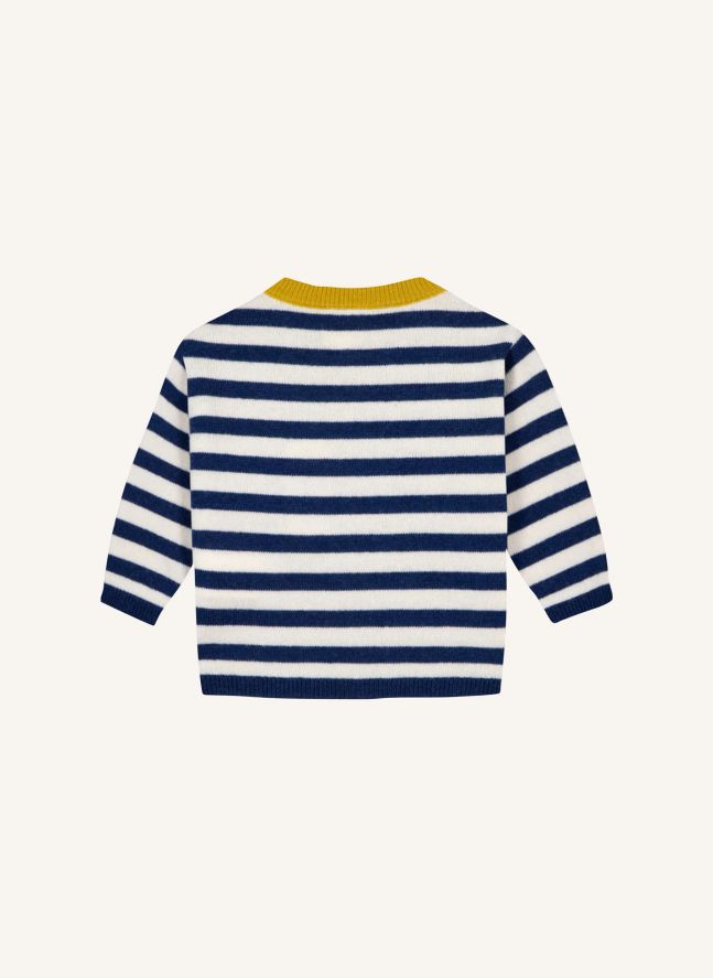 Pepito Baby Striped Sweater | Navy blue