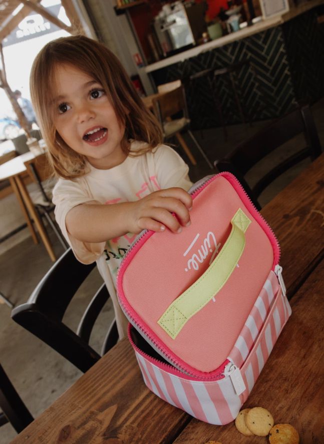 Lunch-Box Isotherme Rayée  | Rose