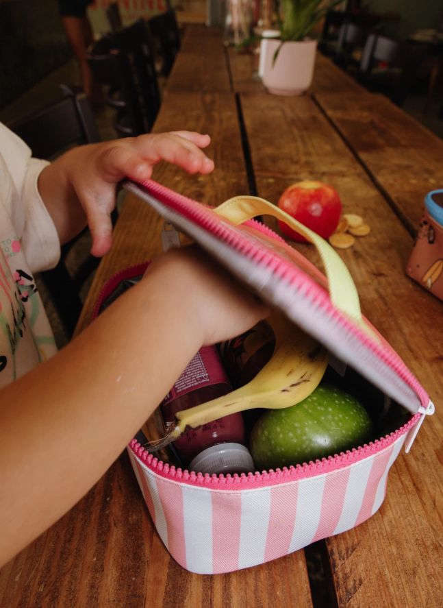 Lunch-Box Isotherme Rayée  | Rose