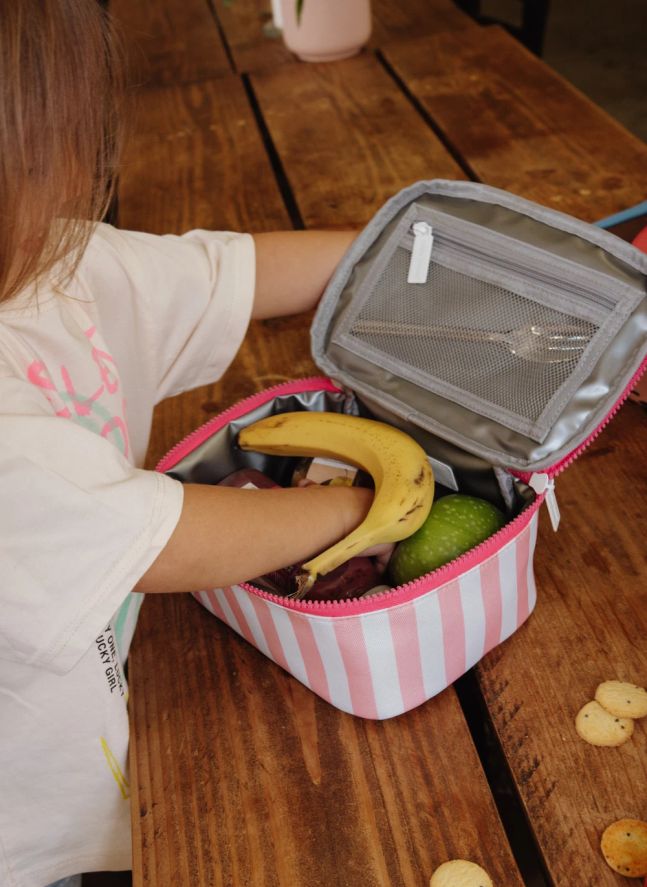 Lunch-Box Isotherme Rayée  | Rose