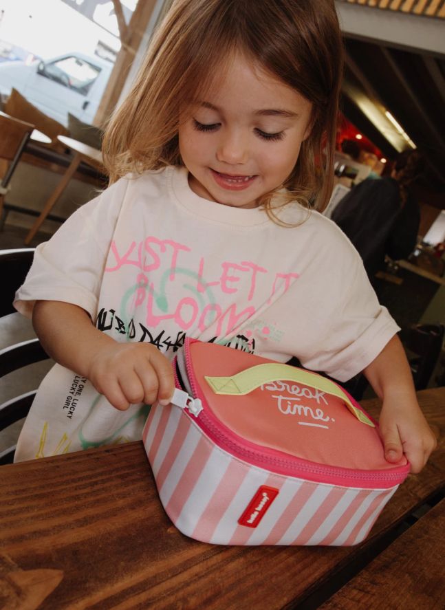 Lunch-Box Isotherme Rayée  | Rose