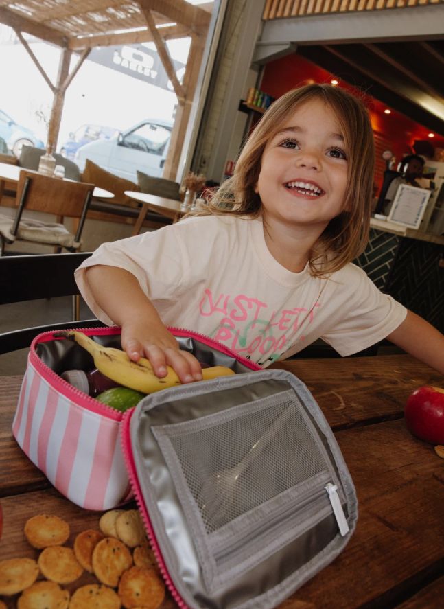 Lunch-Box Isotherme Rayée  | Rose
